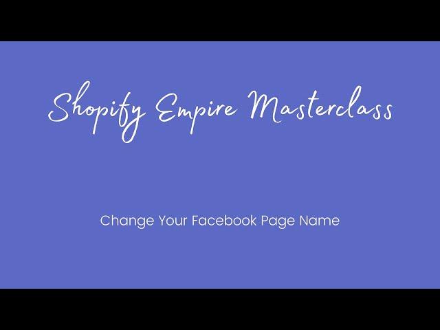 Create Custom Username for Facebook Page