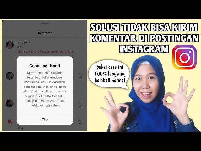 SOLUSI CARA MENGATASI AKUN INSTAGRAM TIDAK BISA BERKOMENTAR DI POSTINGAN INSTAGRAM MANAPUN