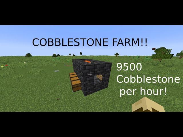 Easy Minecraft Cobblestone Farm Tutorial