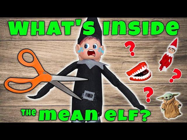 What's Inside The Mean Elf On The Shelf! Cutting Open Evl