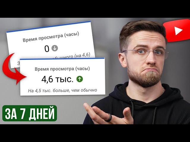 Как за 7 Дней Набрать 4000 Часов Просмотра на YouTube? (2023)