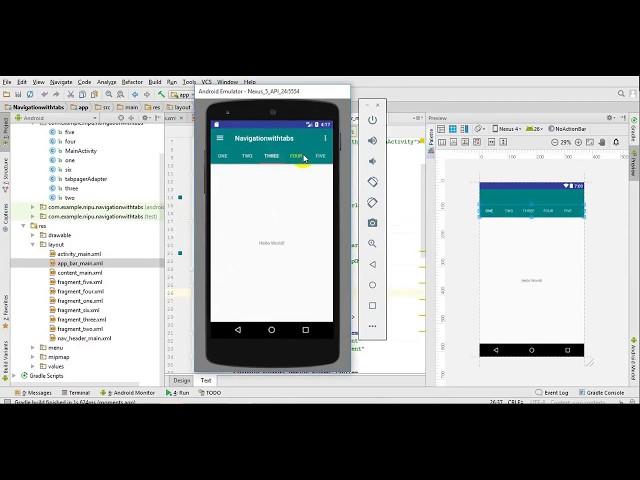 Android Studio: Use  Navigation Drawer with Tabs