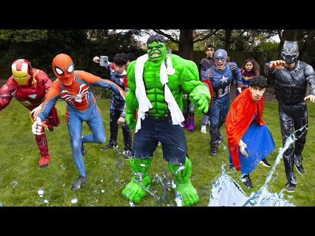 Avengers Squid Game! - Water Fight!