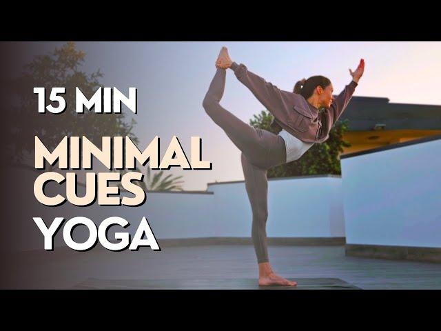 15 MIN MINIMAL CUES YOGA FLOW || Dancer Pose Yoga - Backbend Morning Yoga (Beginner/Intermediate)