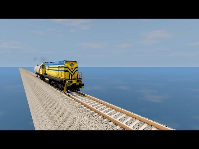 Rail Track vs Train - BEAMNG DRIVE | CrashCity99