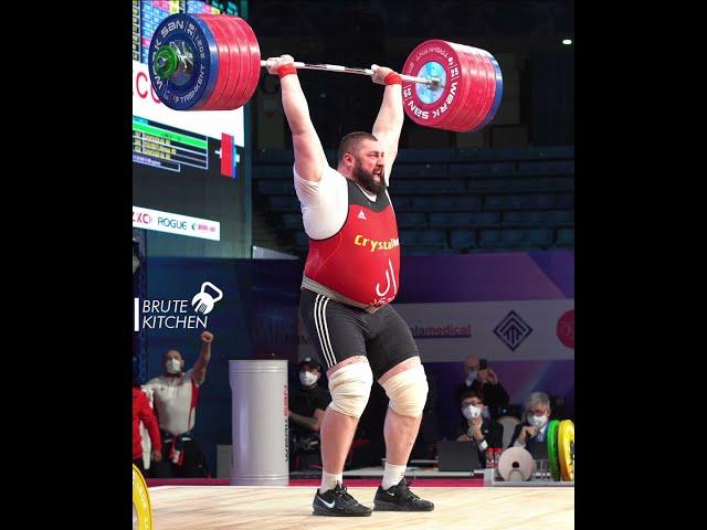 new world record Lasha Talakhadze clean and lerk 267 kg | 2021 World Weightlifting Championships