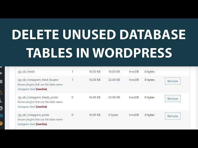 How to Delete Unused Database Tables in WordPress | Delete Old Plugins Tables