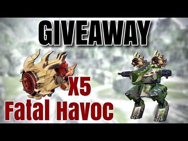 [WR] 5 Fatal Havoc Giveaway | Rhino Typhon Fury Demeter Minos Gameplay | War Robots