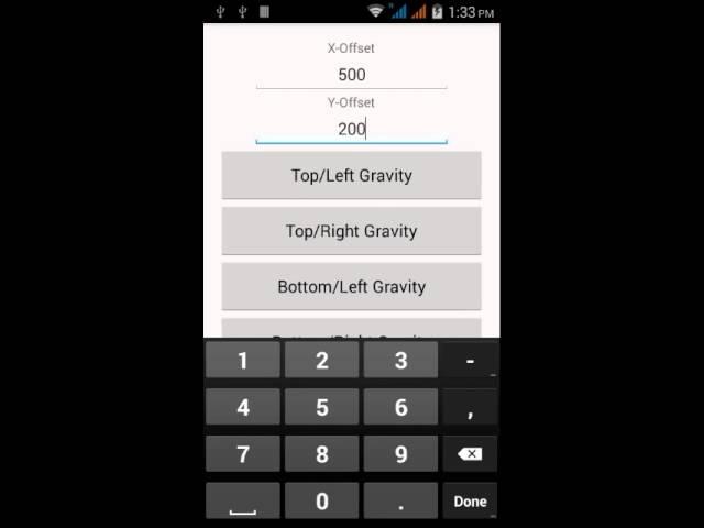 Positioning the toast message in android