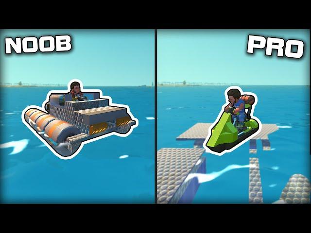 NOOB vs PRO: Boat Races in Creative! (Scrap Mechanic Gameplay)