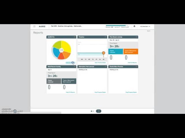 How to check your Knowledge Check percentage in ALEKS