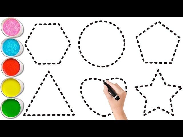 Shapes song for kids, Learn 2d shapes, colors for toddlers | Preschool Learning part - 1063