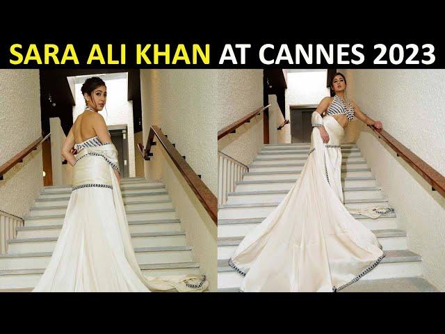 Cannes 2023: Sara Ali Khan revives retro vibes with monochrome, winged eyeliner and bouffant bun