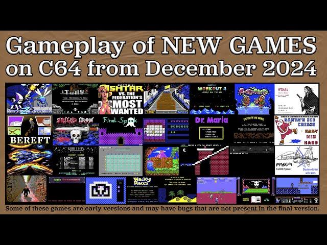 Gameplay of New C64 Games from December 2024