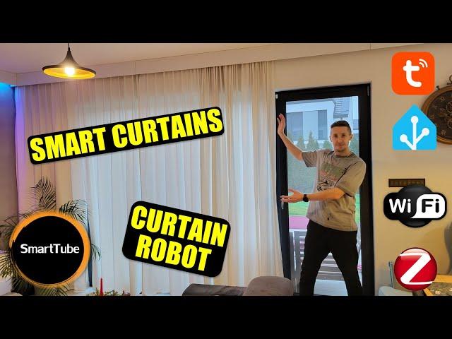 Smart Curtains with Robot! Wifi Zigbee Tuya Home Assistant Battery Powered #tuya #homeassistant