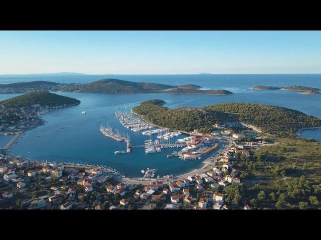 Aerial Views of Yacht Club and Marina in Croatia