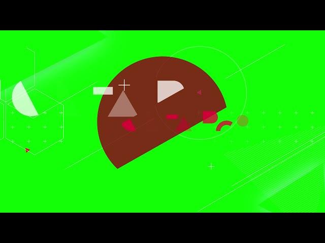 Geometric abstract shape green screen video effect. @zig zag