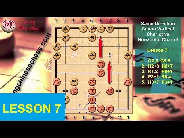 Chinese Chess Strategy LESSON 7: Same Direction Canon Vertical Chariot vs Horizontal Chariot