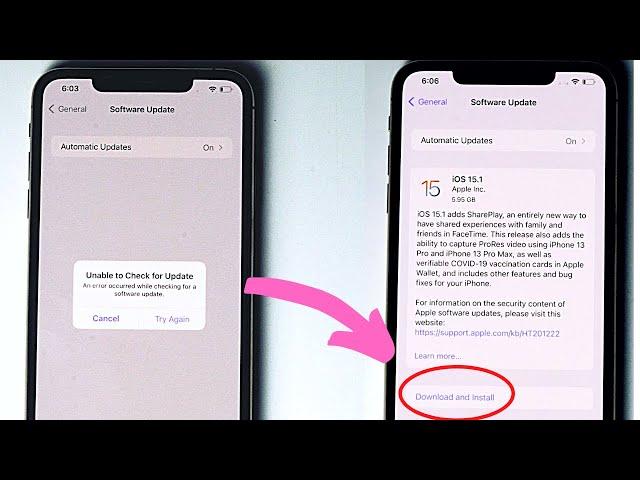How to Fix Unable to Check for Update iOS 15?