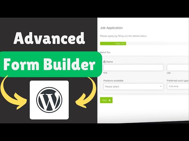 Create Forms For Your WordPress Website Without Coding - Form Builder