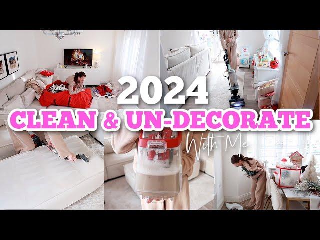 2024 CLEAN & UN-DECORATE WITH ME | NEW YEAR CLEANING MOTIVATION