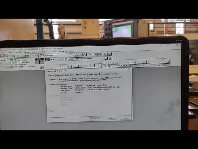 carga de programa en RSLOGIX 5000 Allen BRADLEY