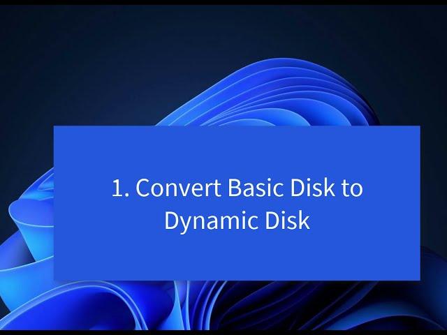 How to Convert Basic Disk to Dynamic | Dynamic to Basic