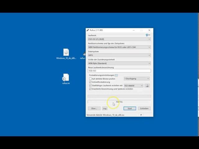 Bootfähigen USB Stick erstellen mit Rufus