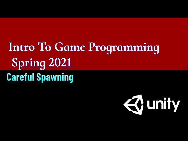 Unity Game Programming Tutorial MaskedSpawn : preventing spawn collisions using colliders & overlaps