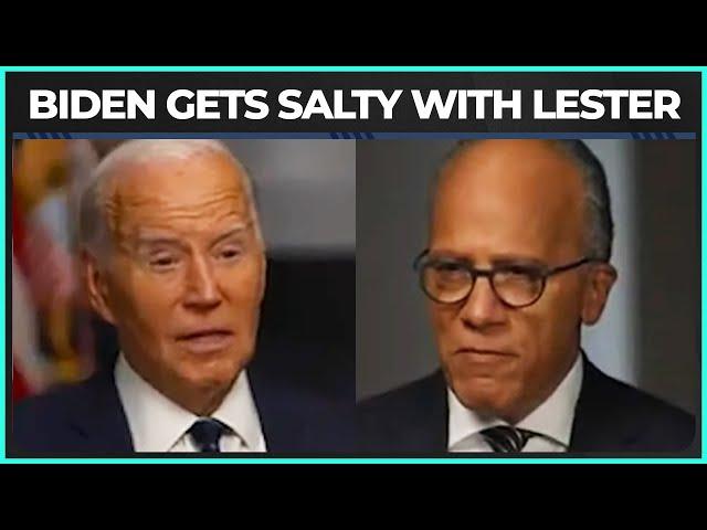 Biden Gets COMBATIVE In Lester Holt Interview Intended To Reassure Voters