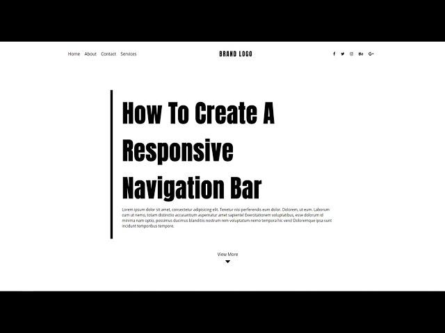 How To Create A Responsive Navigation Bar