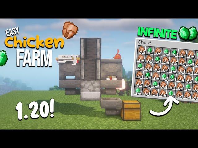 AUTO Cooked Chicken + EMERALD Farm | Minecraft 1.20