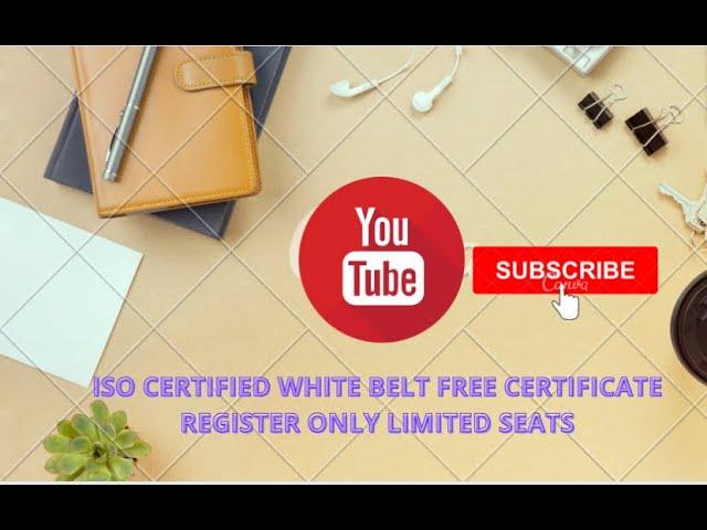 Learn SIX SIGMA white belt ||online course||free certificate | ISO VERIFIED CERTIFICATE FREE