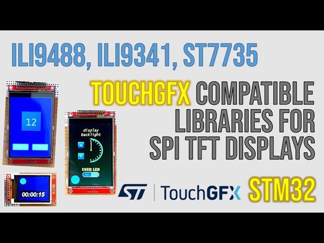 A fast TouchGFX library for ILI9341, ILI9488 and ST7735 on STM32