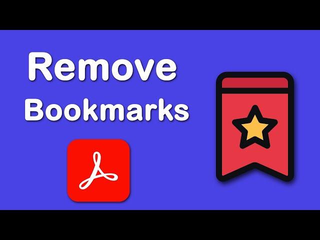 How to remove bookmarks from a PDF in Adobe Acrobat Pro DC