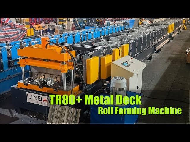 【TR80+ floor deck】Linbay-TR80+ Metal Deck Roll Forming Machine 80mm height