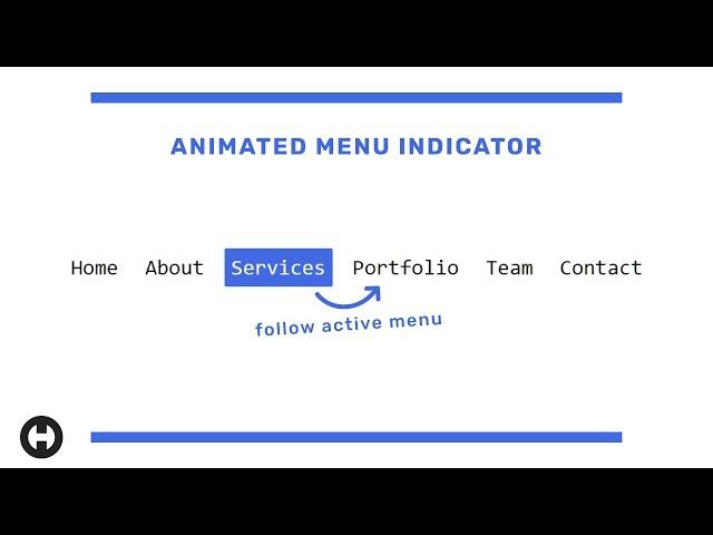 Animated Menu Indicator - HTML CSS & Javascript