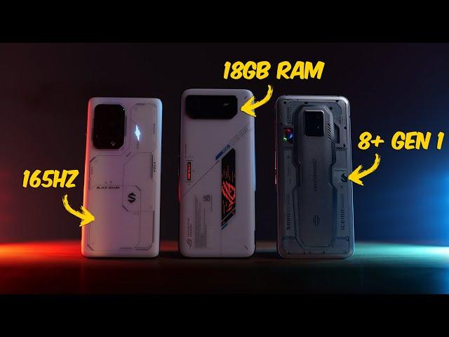 The BEST Gaming Phone 2022! Asus Rog Phone 6 vs Redmagic 7S Pro vs Black Shark 5 Pro! VERSUS