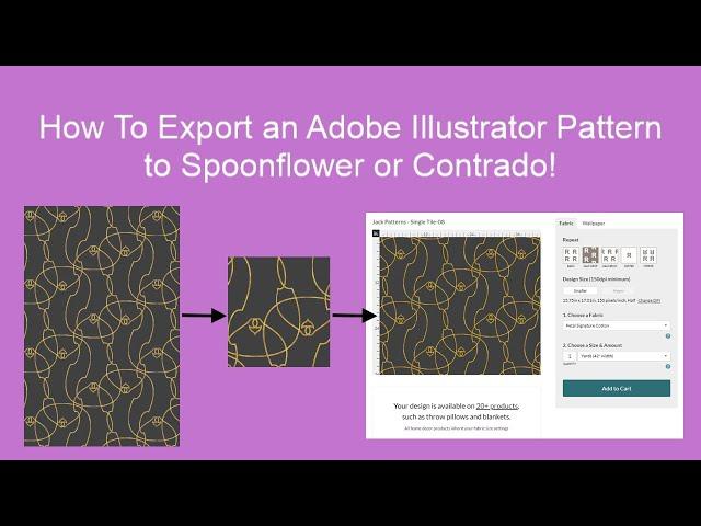 How To Export an Adobe Illustrator Pattern to Spoonflower or Contrado!