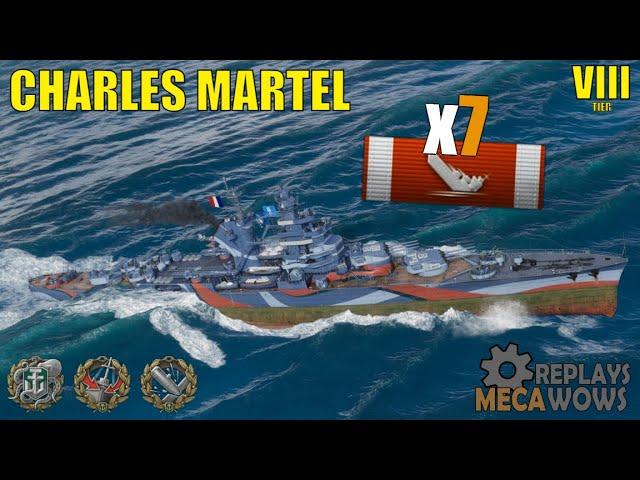 Charles Martel 7 Kills & 165k Damage | World of Warships Gameplay