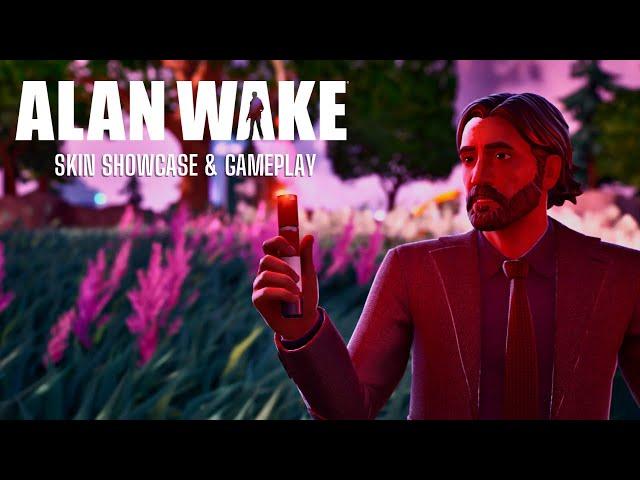 NEW Alan Wake Skin & Backbling Showcase + Gameplay | Fortnitemares 2023