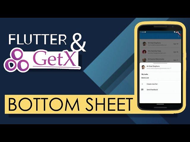 Flutter GetX for Beginners | Bottom Sheets with Example