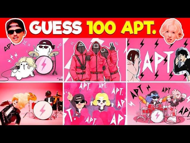 Guess 100 APT. Songs & Variants by Their Voice ~ ROSÉ & Bruno Mars  APT Covers QUIZ