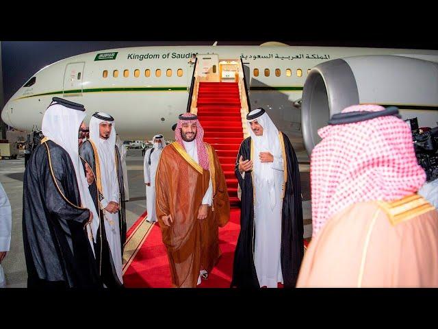 Crown Prince Mohammed bin Salman is Received by Qatar's Emir Sheikh Tamim bin Hamad Al Thani in Doha