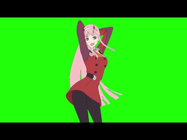 Zero Two dance green screen perfet cutout 1080/60 fps