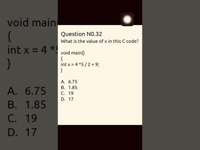 Watch all the answers in my youtube channel “CSE GURUS”. Video name is “Top 100 C mcqs”. #csegurus