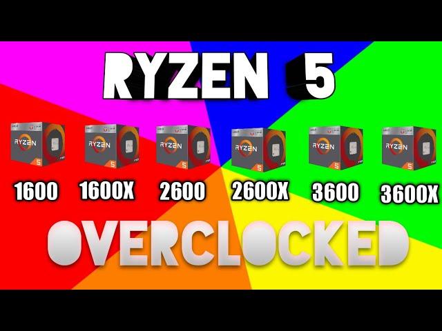 Ryzen 5 1600 VS 1600X VS 2600 VS 2600X VS 3600 VS  3600X | PC Gaming Benchmark Test | 1080P & 1440P