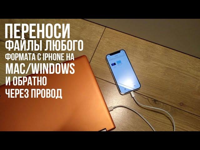 Как переносить файлы любого формата через провод с iPhone на Windows/Mac и обратно.