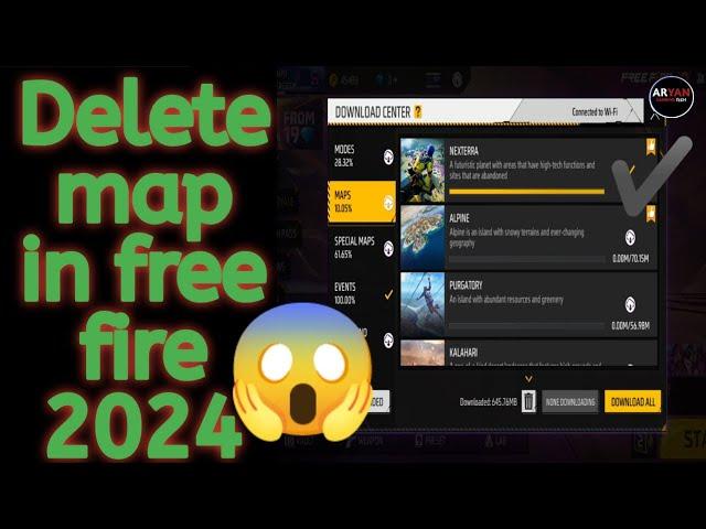 how to remove map in free fire 2024  |free fire mein map kaise delete kare 2024