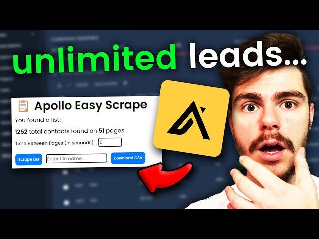 How I Scrape UNLIMITED Leads From Apollo.io for FREE Updated 2024